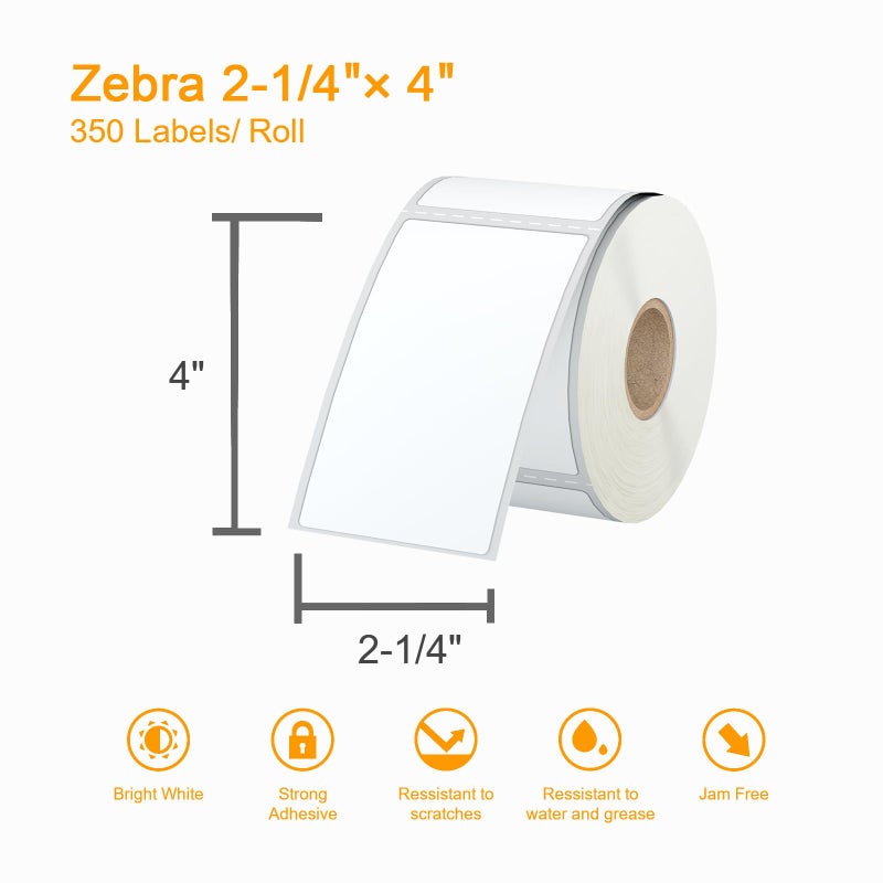 Labelebal (4200 Labels/12 Rolls) Labelebal 12 Rolls 2-1/4"" x 4"" Direct Thermal Label (57mm x 101mm) Multipurpose Shipping Address Mailing Barcodes Labels Compatible for Zebra 2844 & Rollo Desktop Label Printer - Image 3
